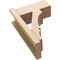 Ekena Millwork 8-in W x 18-in D x 26-in H Balboa Block Rough Cedar Woodgrain TimberThane Outlooker, Primed Tan OUTUR080X18X26BOA44RCPR - alternate 2